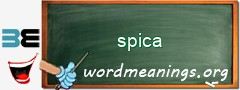 WordMeaning blackboard for spica